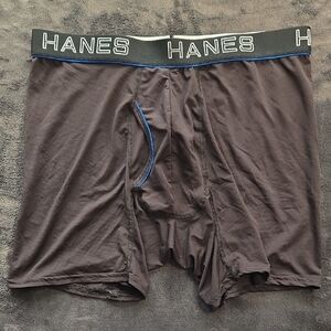 Hanes Black Boxer Briefs Cotton Comfort